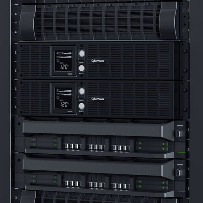 CyberPower OR2200LCDRT2U 2000VA / 1320W Line Interactive UPS (Rackmount (2U)) — Rear view