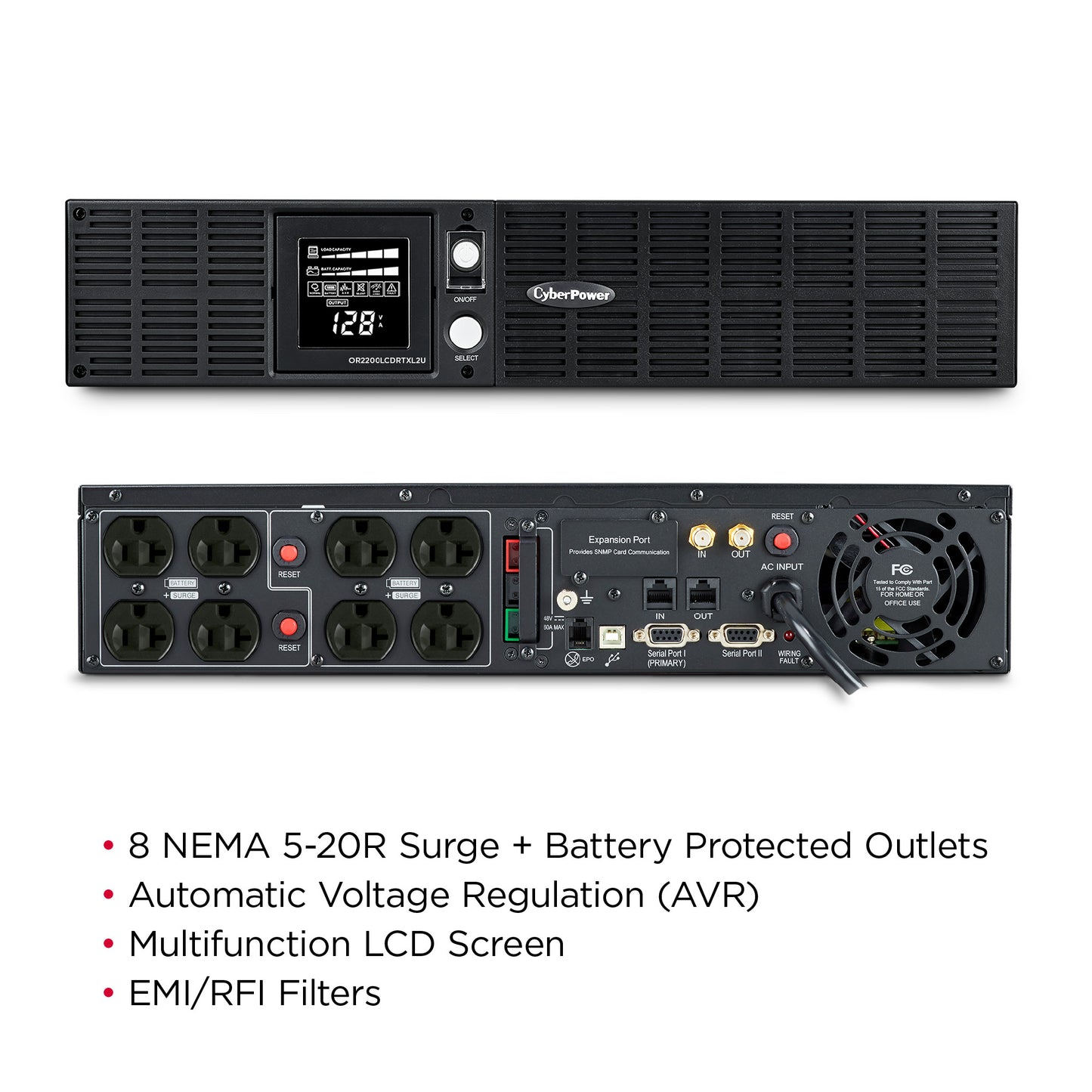 CyberPower OR2200LCDRTXL2U 2100VA / 1650W Line Interactive UPS (Rackmount (2U)) — Feature detail