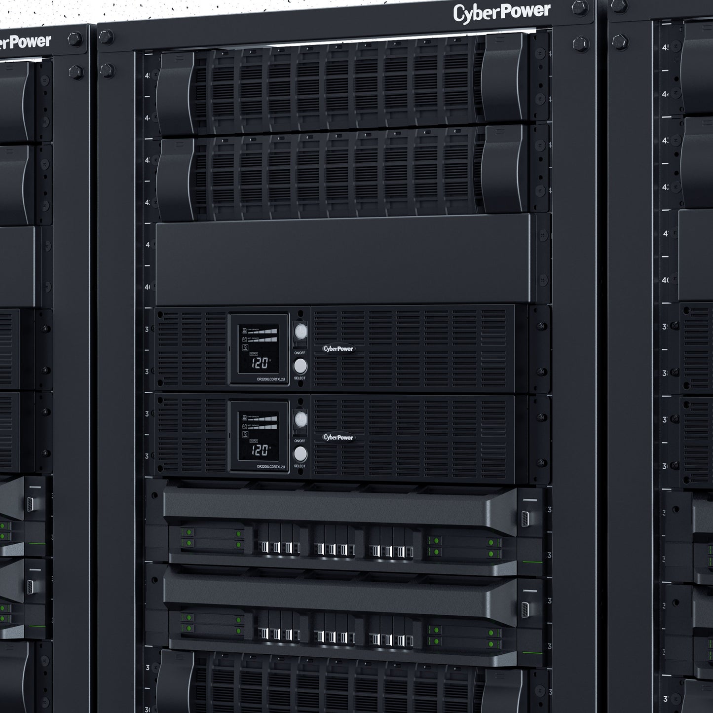 CyberPower OR2200LCDRTXL2U 2100VA / 1650W Line Interactive UPS (Rackmount (2U)) — Rear view