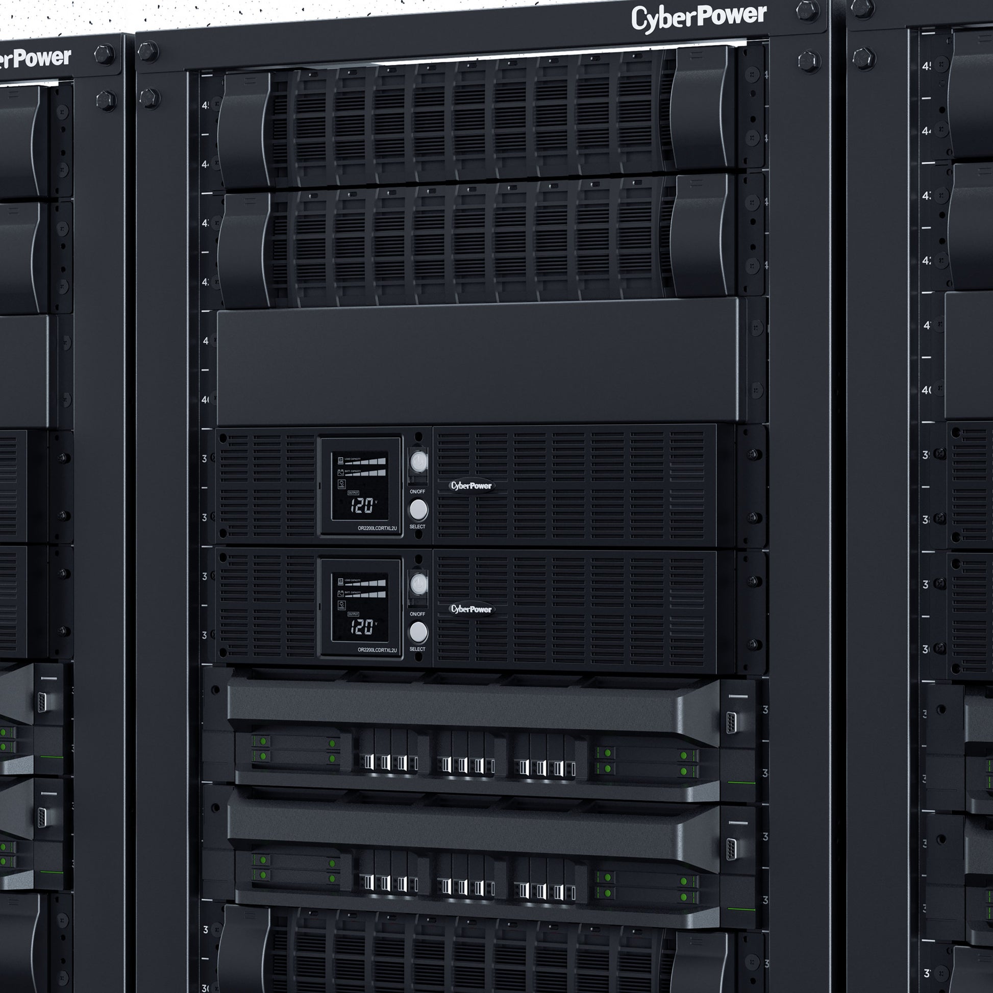 CyberPower OR2200LCDRTXL2U 2100VA / 1650W Line Interactive UPS (Rackmount (2U)) — Rear view