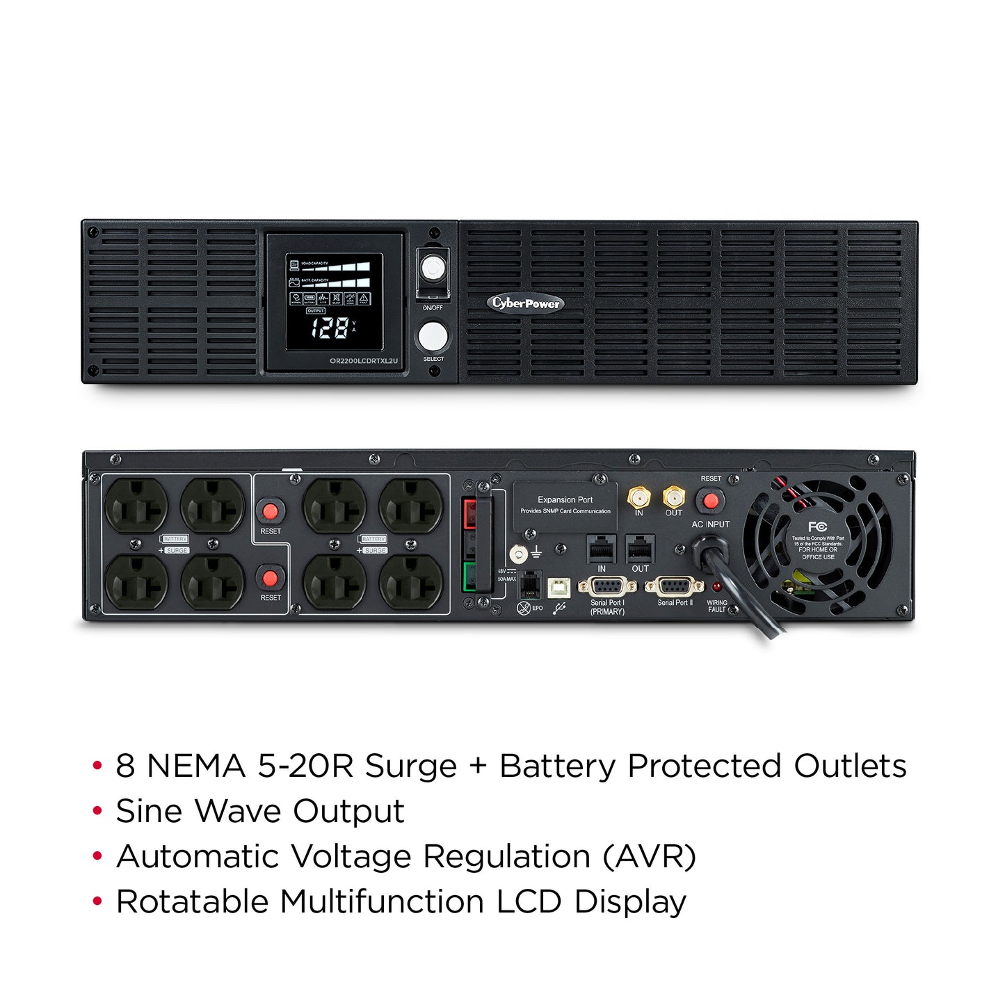 CyberPower OR2200PFCRT2U 2000VA / 1540W Line Interactive UPS (Rackmount (2U)) — Feature detail