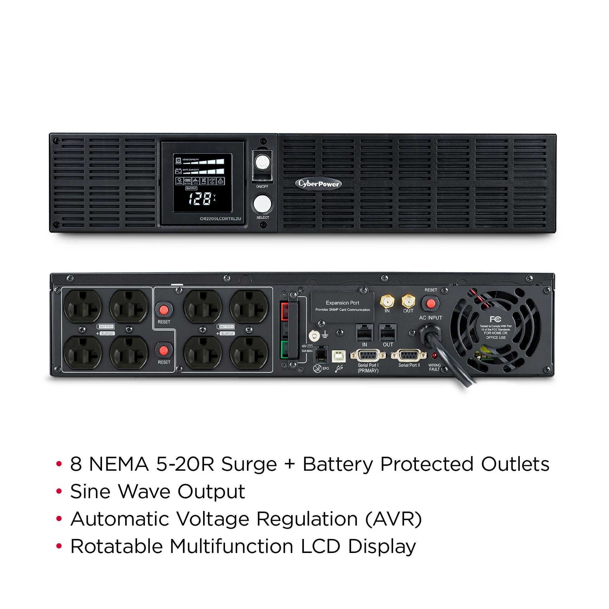 CyberPower OR2200PFCRT2U 2000VA / 1540W Line Interactive UPS (Rackmount (2U)) — Feature detail
