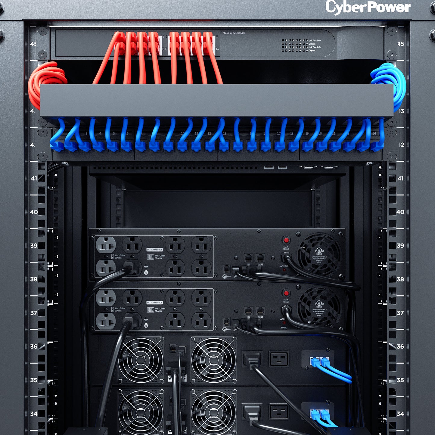 CyberPower OR2200PFCRT2U 2000VA / 1540W Line Interactive UPS (Rackmount (2U)) — Right angle