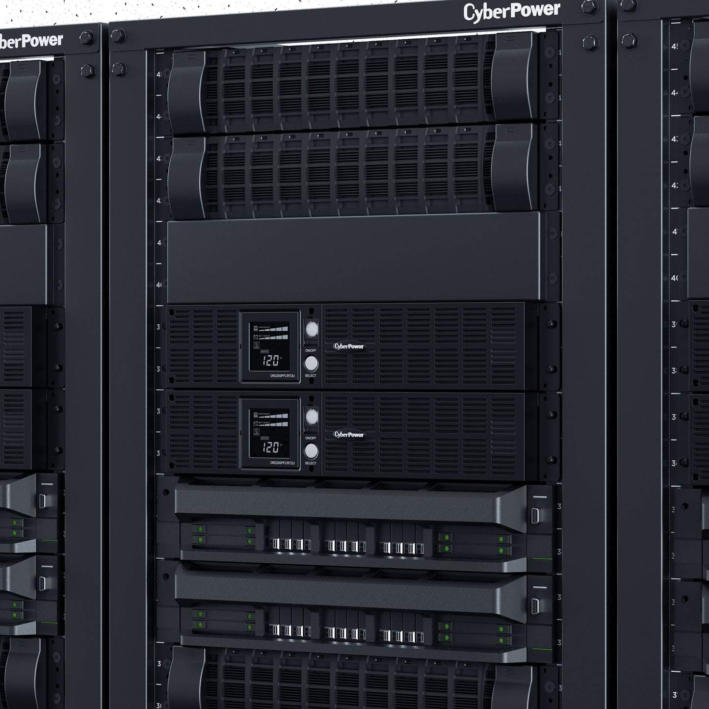 CyberPower OR2200PFCRT2U 2000VA / 1540W Line Interactive UPS (Rackmount (2U)) — In use
