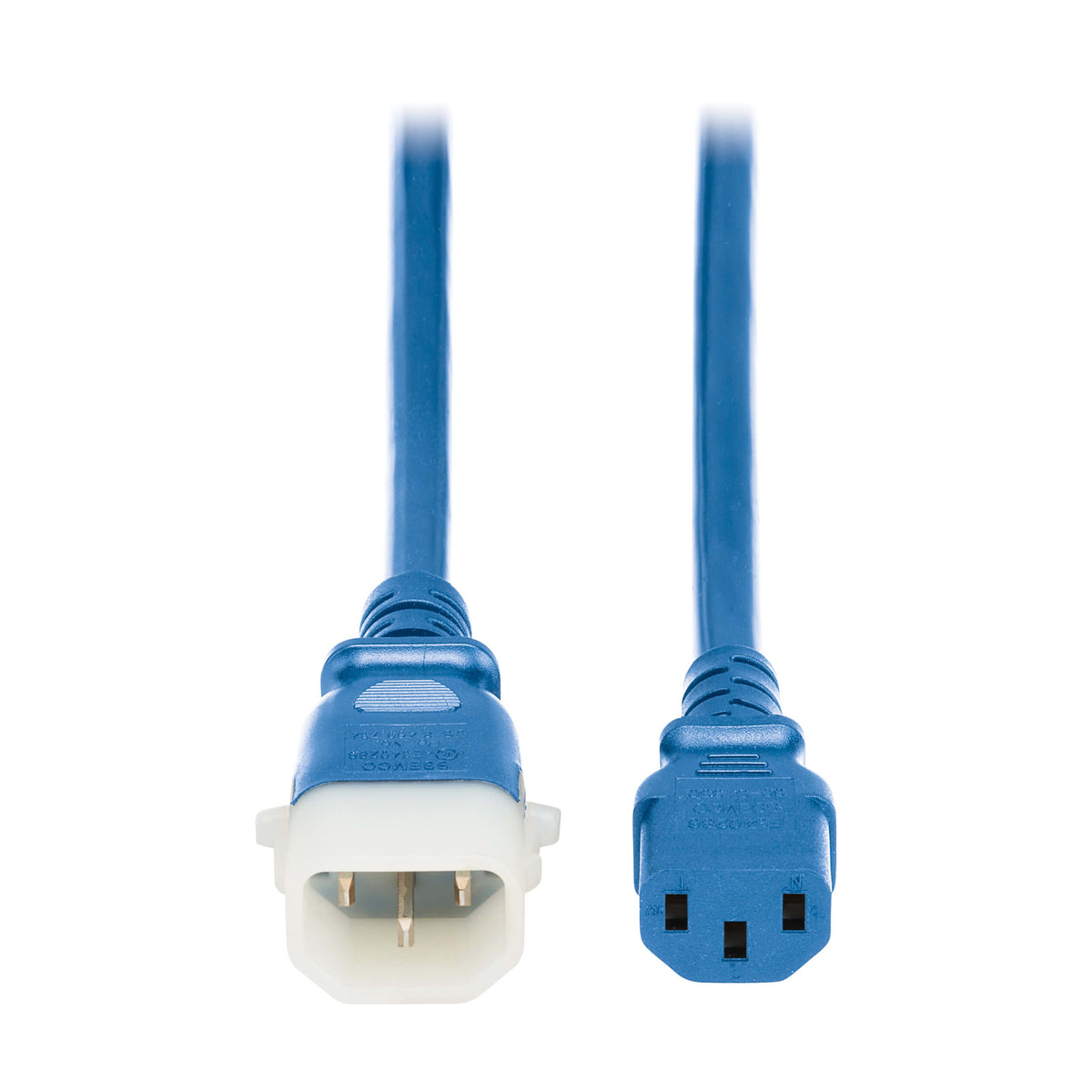 Tripp Lite P005-E03-ABL-6 Power Cord C13 to P-Lock C14 15A 3 FT Blue 6-Pack
