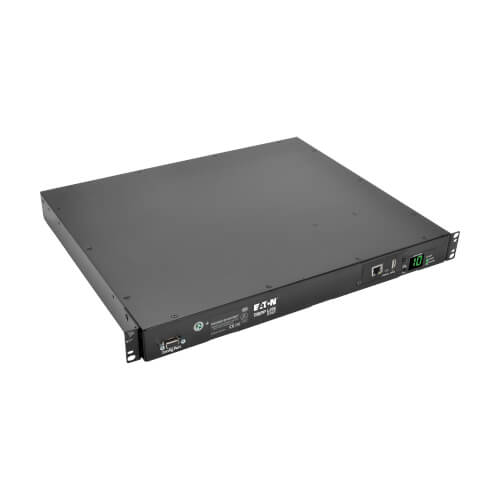 PDU à commutateur de transfert automatique Tripp Lite PDUMH15HVATNET monophasé commuté 2,4 kW, 2 entrées C14 200-240 V, 10 sorties C13, 1U, conforme TAA