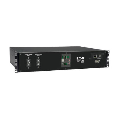 Eaton 5.8KW Single-phase Switched Automatic Transfer Switch PDU, TWO 200-240V L6-30P Inputs, 16-C13 2-C19 & 1 L6-30R Outlet, 2U, TAA