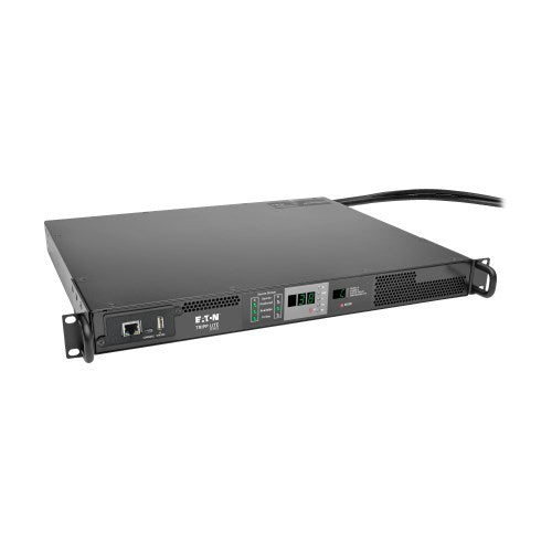 PDU à commutateur de transfert automatique surveillé Tripp Lite PDUMNH20HVAT monophasé 3,8 kW, 2 entrées L6-20P 200-240 V 16A, 1 prise L6-20R, 1U, conforme TAA