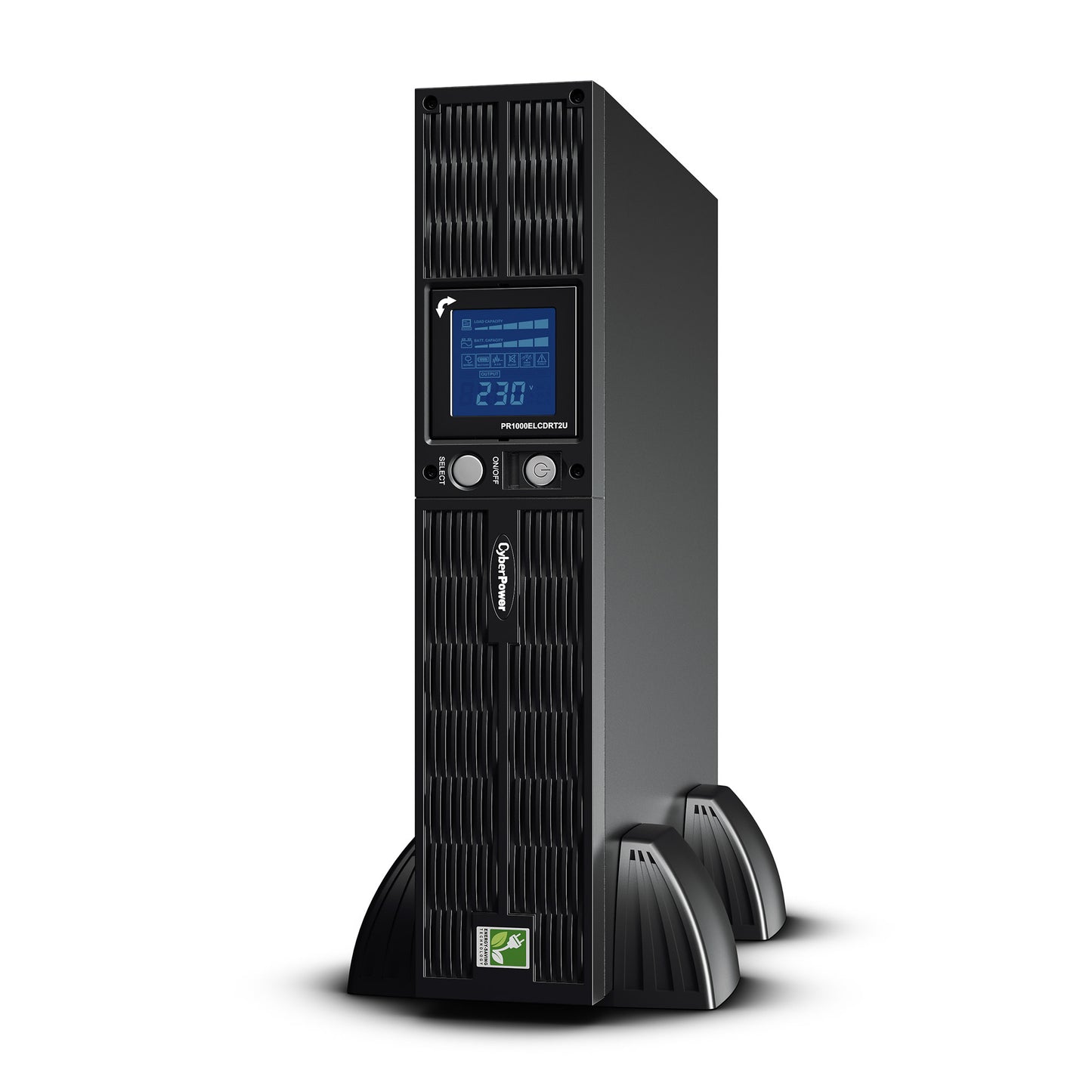 CyberPower PR1000ELCDRT2U 1000VA / 900W Line Interactive UPS (Rackmount) — Front view
