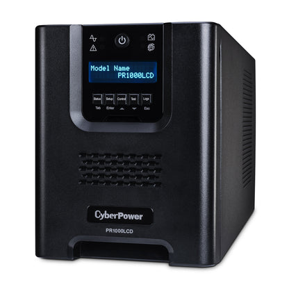 CyberPower PR1000LCD 1000VA Line Interactive UPS (Mini-Tower) — Left angle