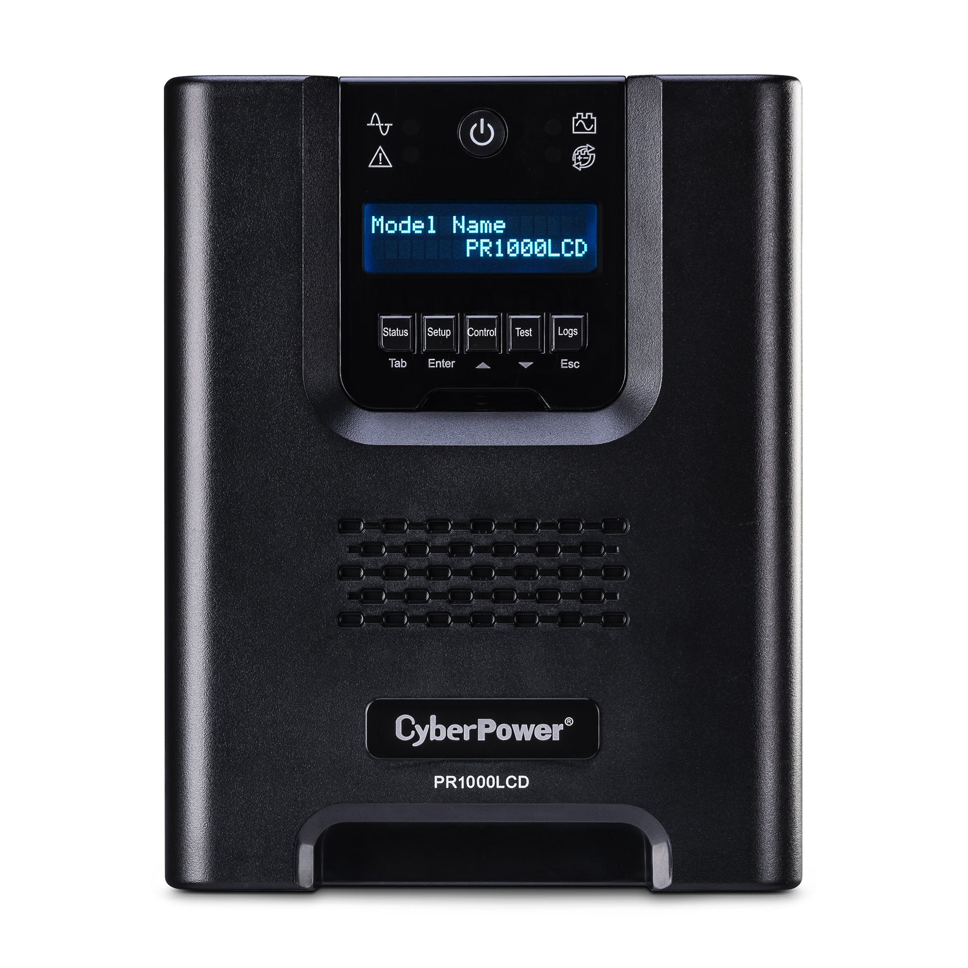 CyberPower PR1000LCD 1000VA Line Interactive UPS (Mini-Tower) — Front view