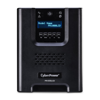 CyberPower PR1000LCD 1000VA Line Interactive UPS (Mini-Tower) — Front view