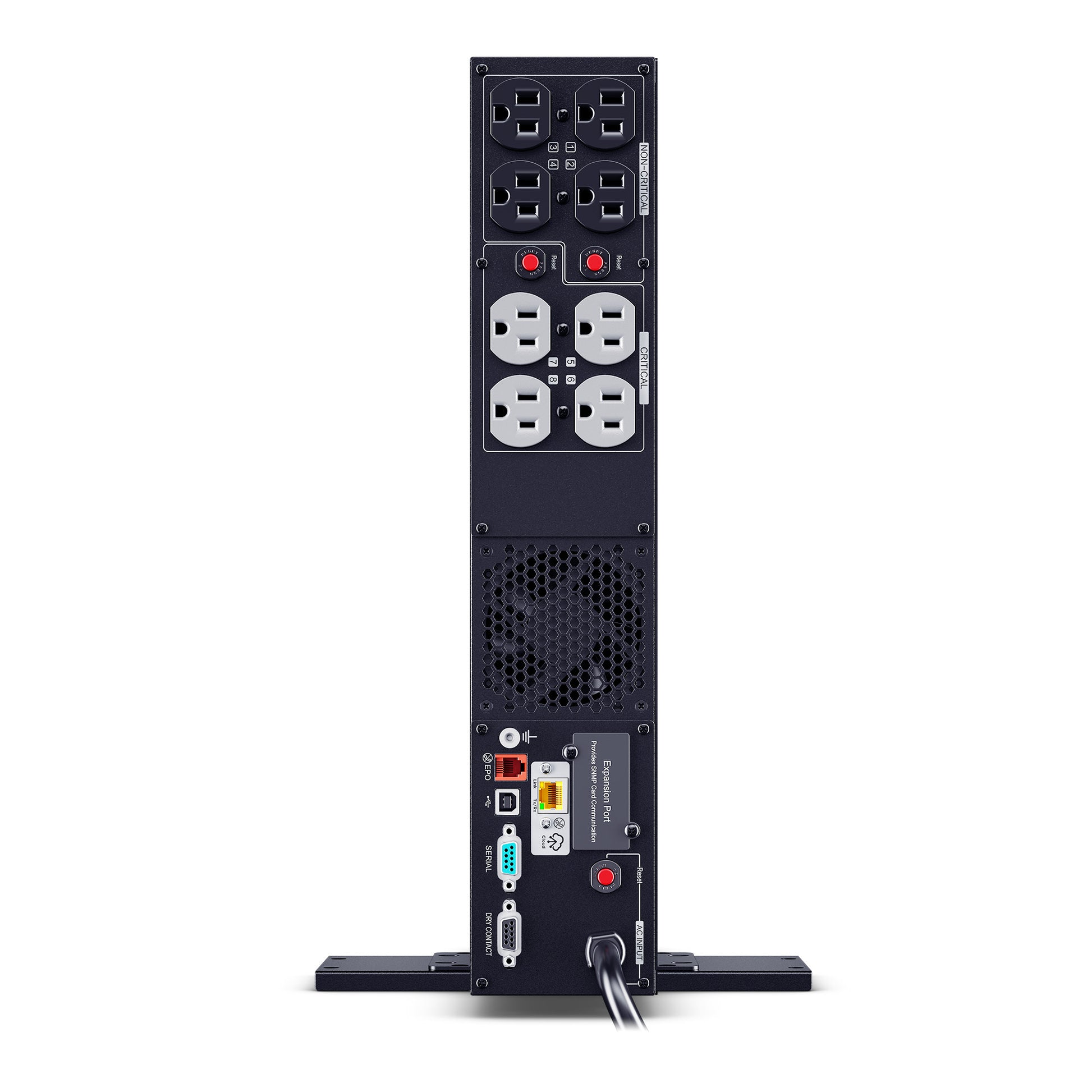 CyberPower PR1000RT2UC 1000VA / 1000W Line Interactive UPS (Rackmount (2U)) — Rear view