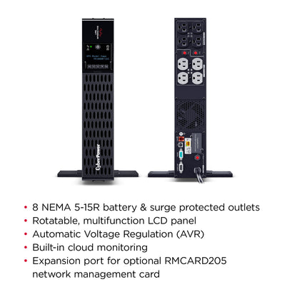 CyberPower PR1000RT2UC 1000VA / 1000W Line Interactive UPS (Rackmount (2U)) — In use