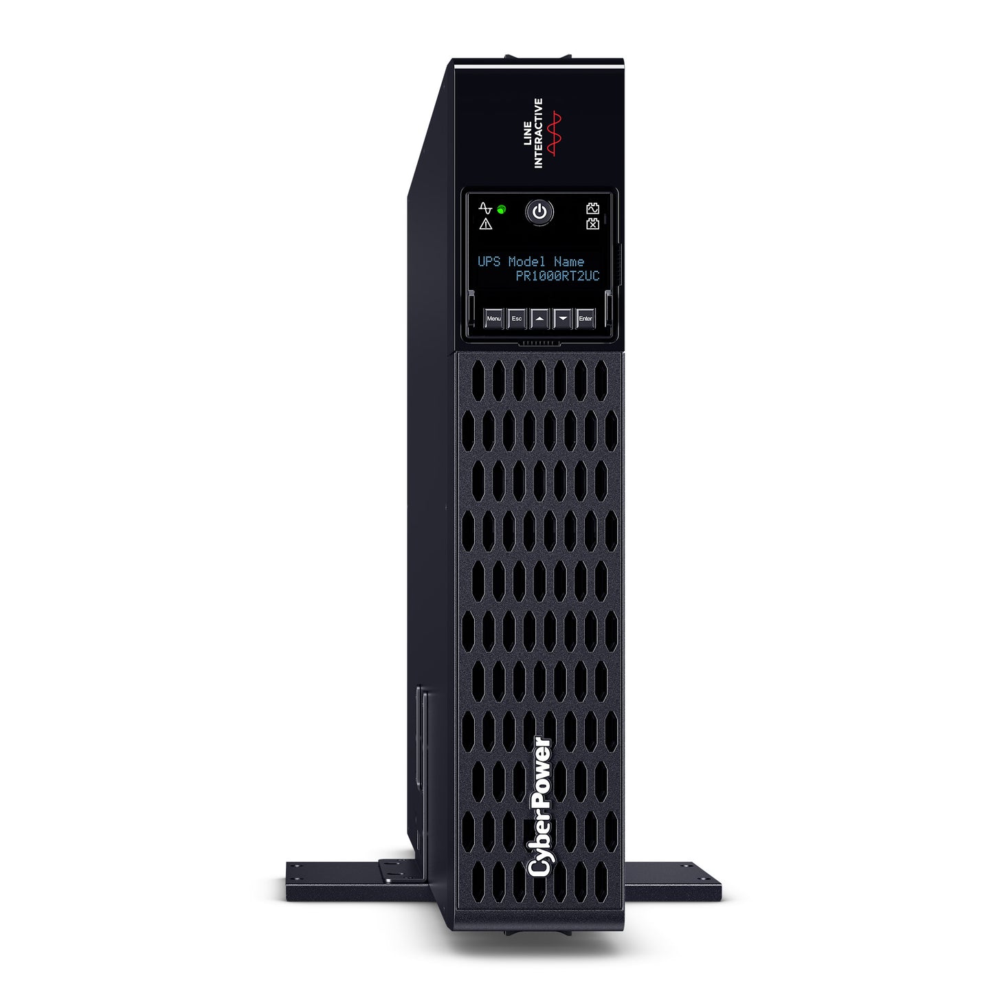 CyberPower PR1000RT2UC 1000VA / 1000W Line Interactive UPS (Rackmount (2U)) — Right angle