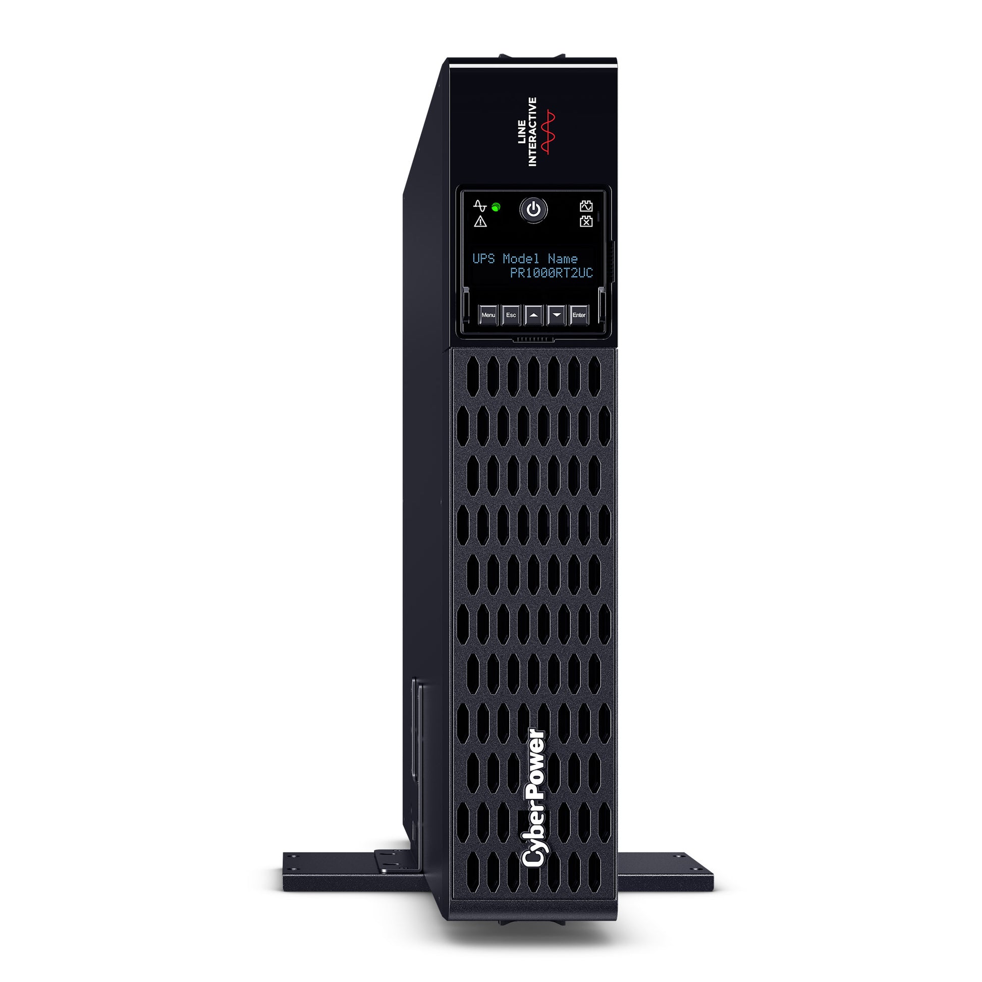 CyberPower PR1000RT2UC 1000VA / 1000W Line Interactive UPS (Rackmount (2U)) — Right angle