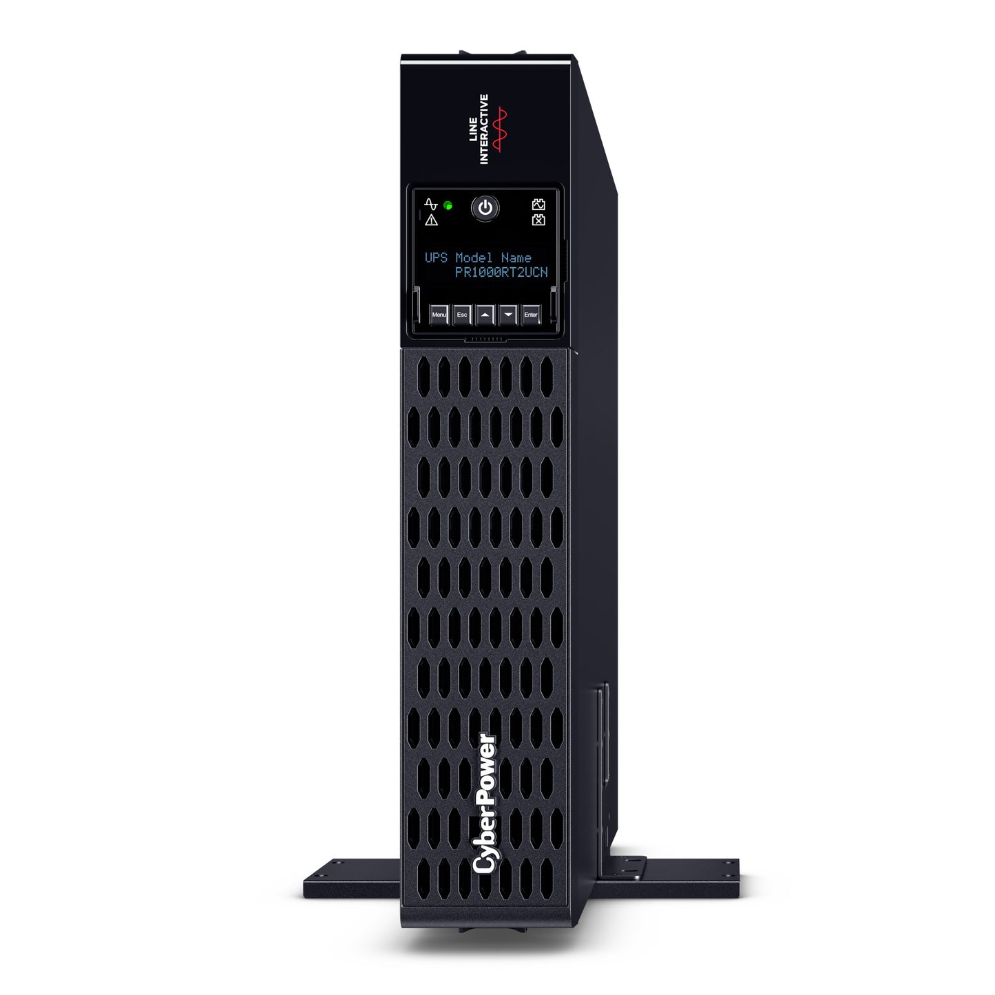 CyberPower PR1000RT2UCN 1000VA / 1000W Line Interactive UPS (Rack/Tower) — Left angle