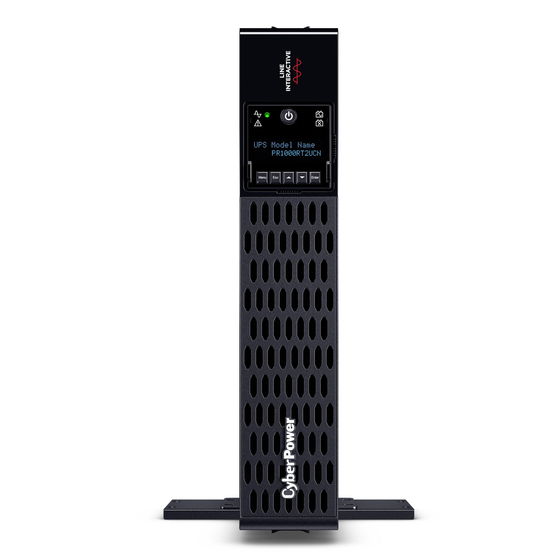 CyberPower PR1000RT2UCN 1000VA / 1000W Line Interactive UPS (Rack/Tower) — Front view