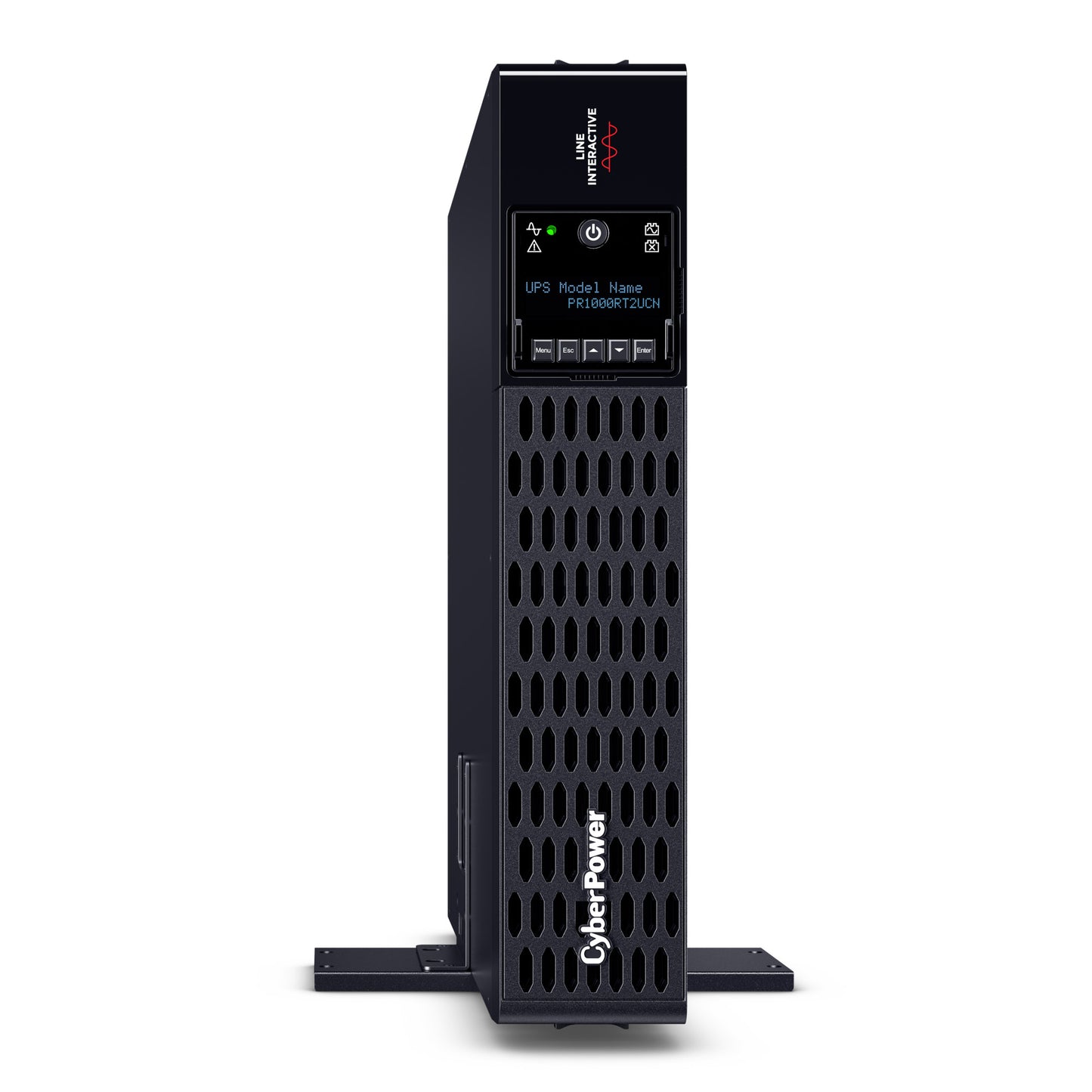 CyberPower PR1000RT2UCN 1000VA / 1000W Line Interactive UPS (Rack/Tower) — Right angle