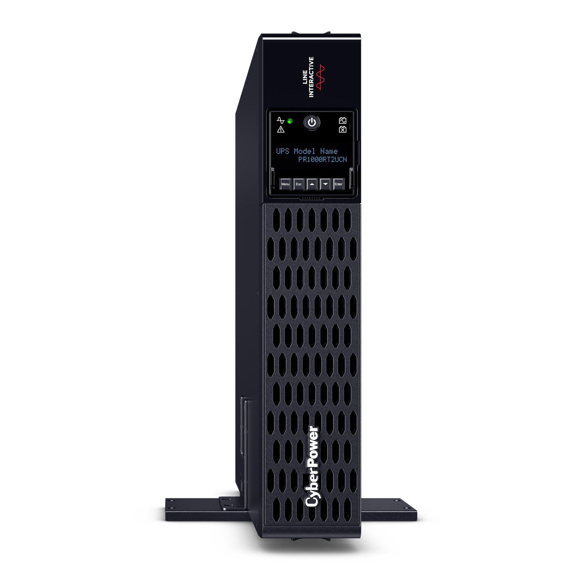 CyberPower PR1000RT2UCN 1000VA / 1000W Line Interactive UPS (Rack/Tower) — Right angle