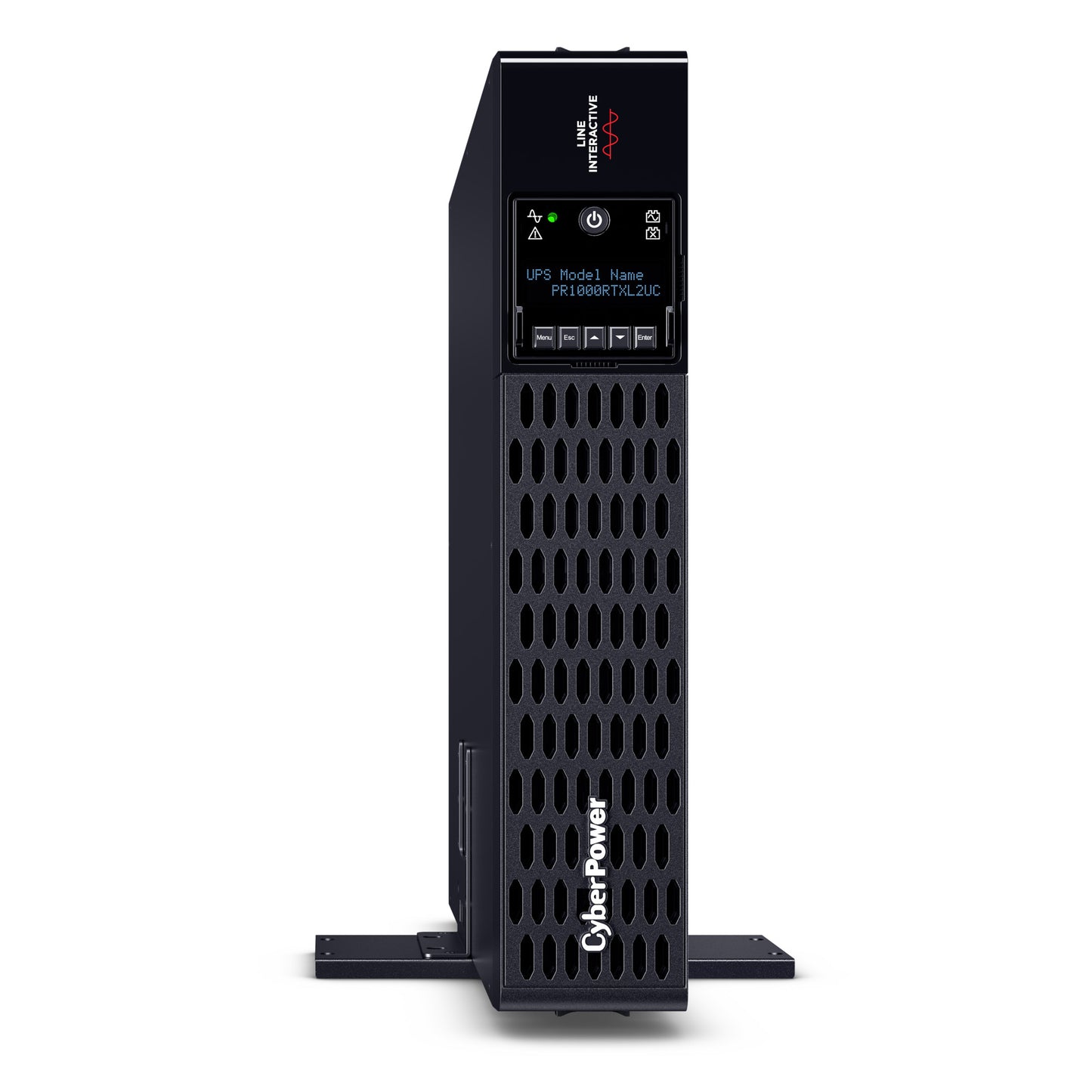 CyberPower PR1000RTXL2UC 1000VA / 1000W Line Interactive UPS (Rackmount (2U)) — Right angle