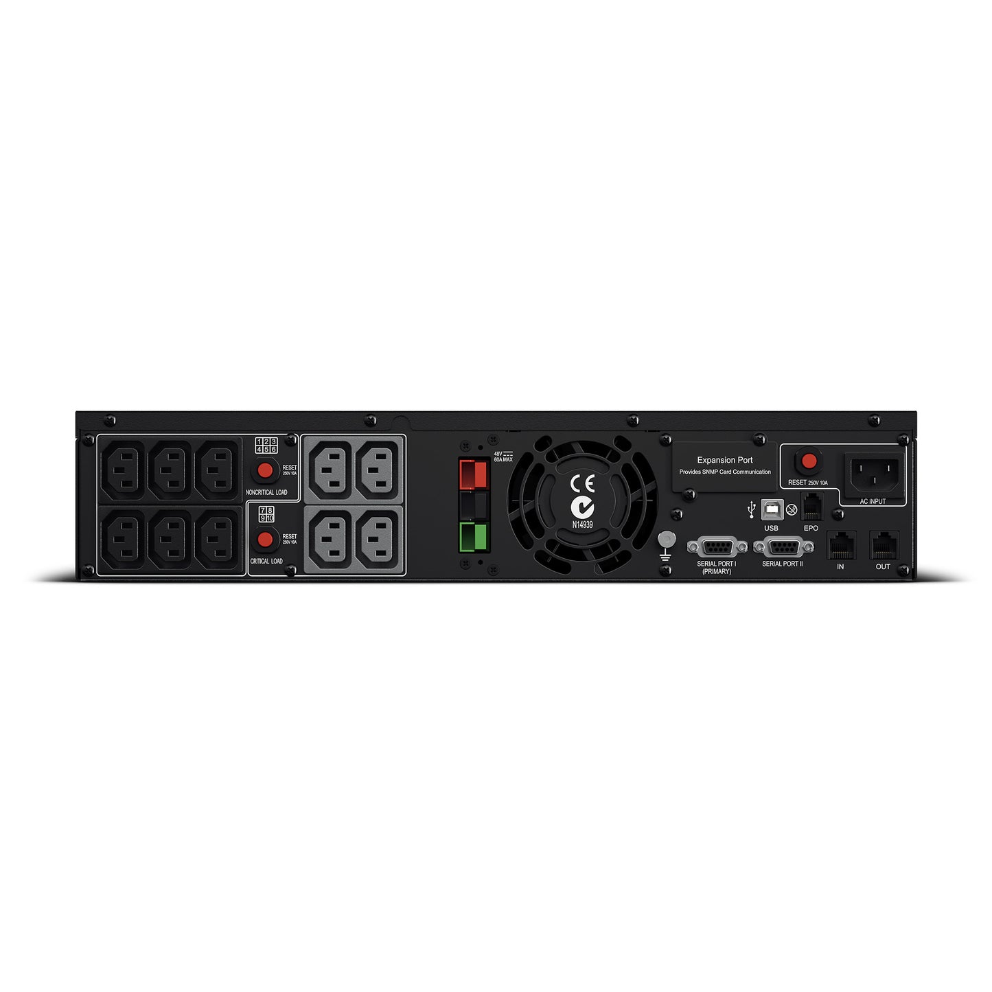 CyberPower PR1500ELCDRTXL2U 1500VA / 1125W Line Interactive UPS (Rackmount) — Rear view