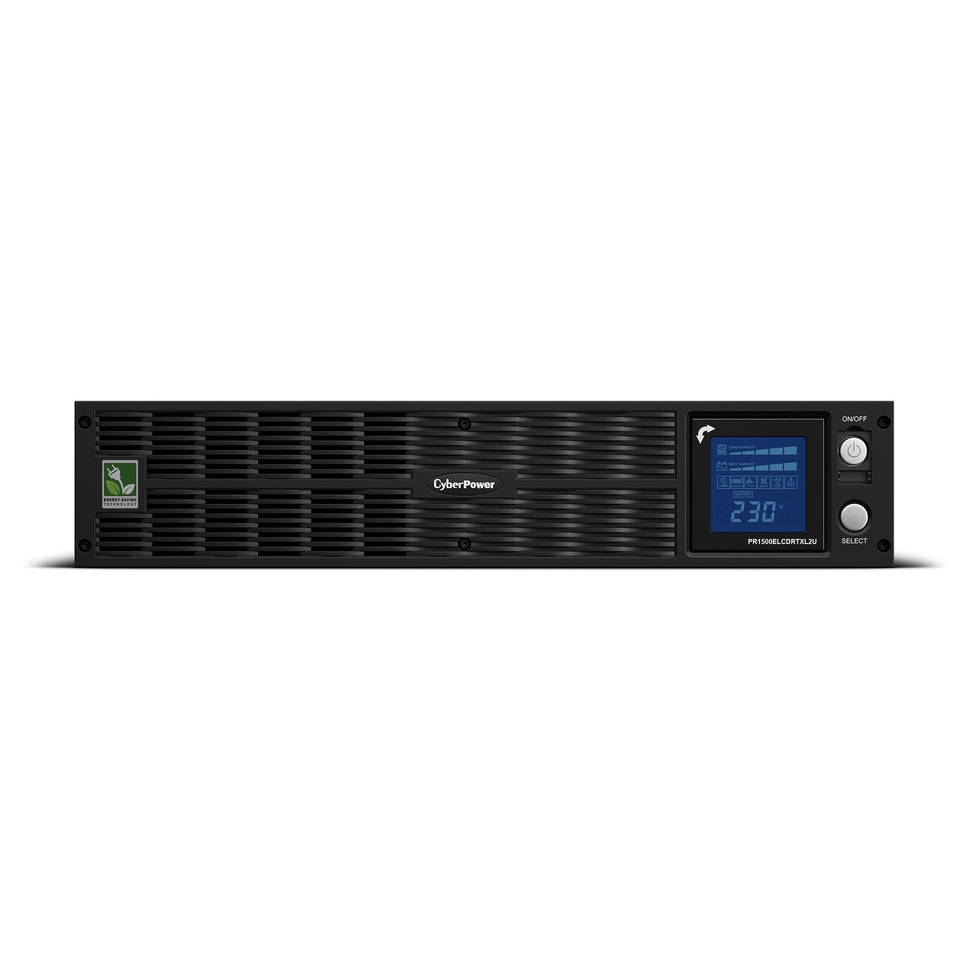 CyberPower PR1500ELCDRTXL2U 1500VA / 1125W Line Interactive UPS (Rackmount) — Left angle