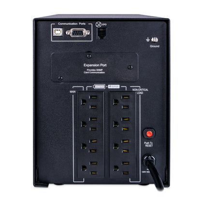 CyberPower PR1500LCD 1500VA / 1500W Line Interactive UPS (Rack/Tower) — Rear view