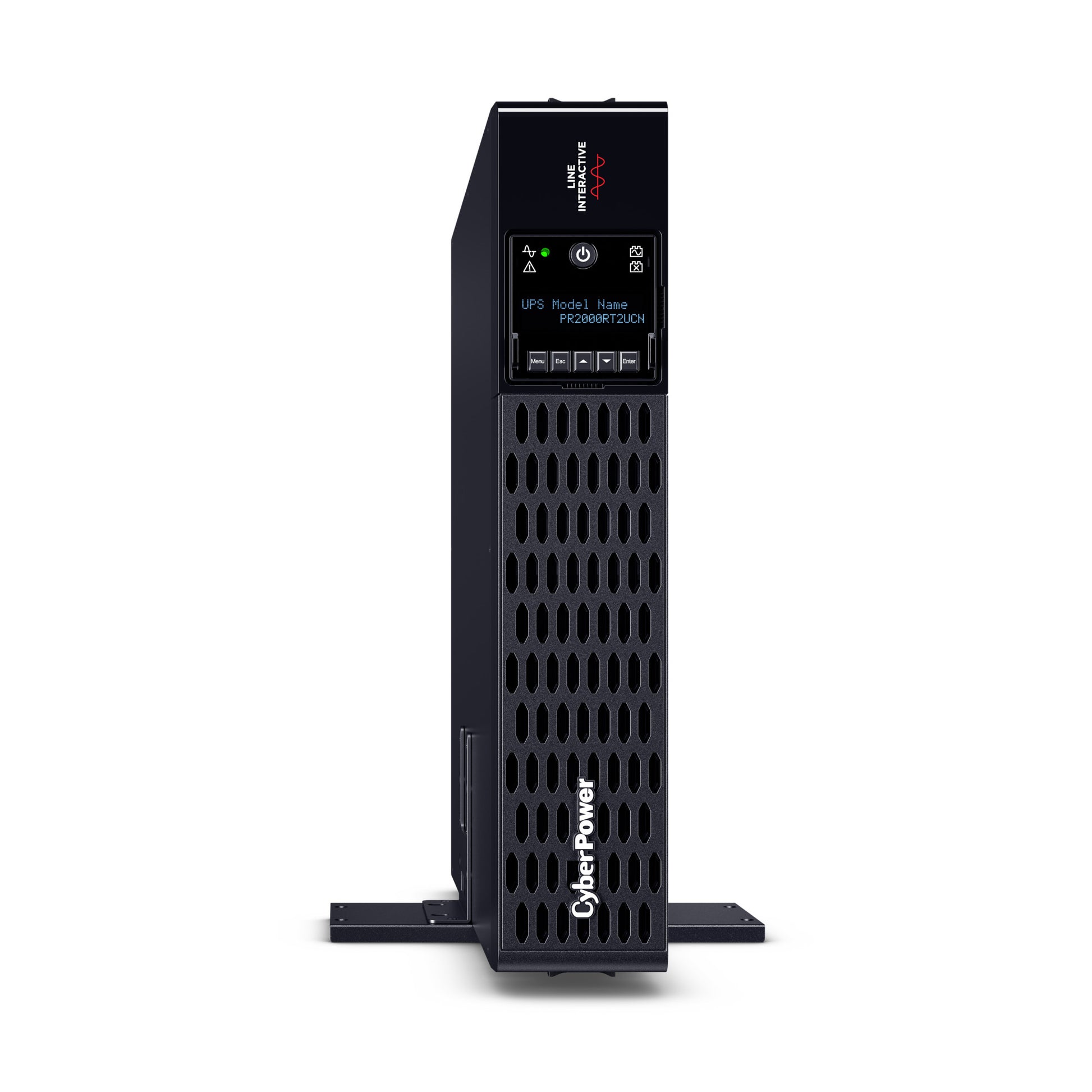CyberPower PR2000RT2UCN 2000VA / 2000W Line Interactive UPS (Rackmount (2U)) — Right angle