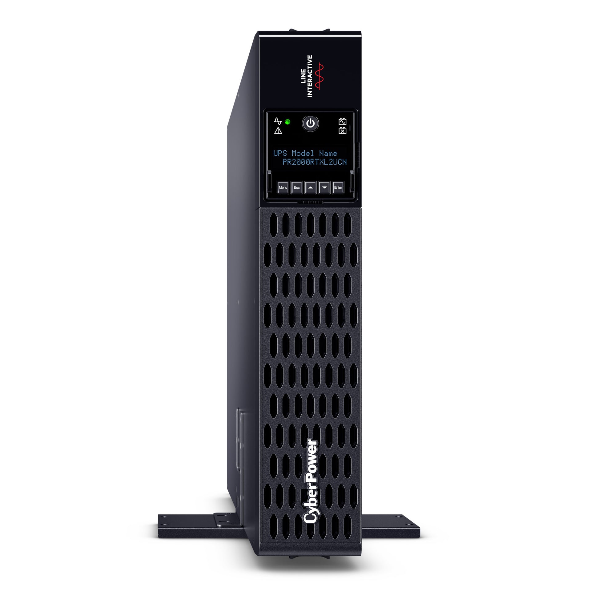 CyberPower PR2000RTXL2UCN 2000VA / 2000W Line Interactive UPS (Rackmount (2U)) — Right angle