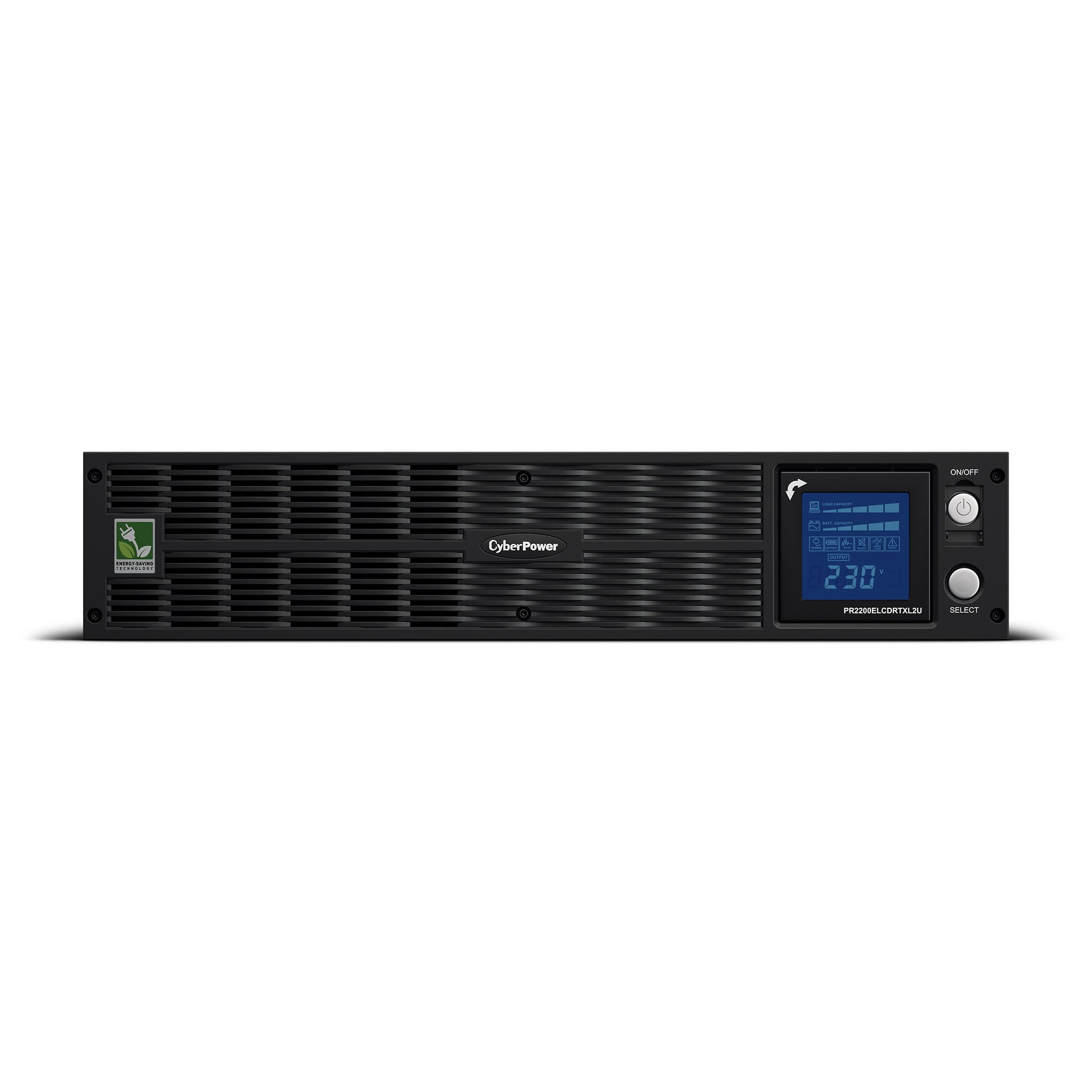 CyberPower PR2200ELCDRTXL2U 2200VA / 1650W Line Interactive UPS (Rackmount) — Left angle