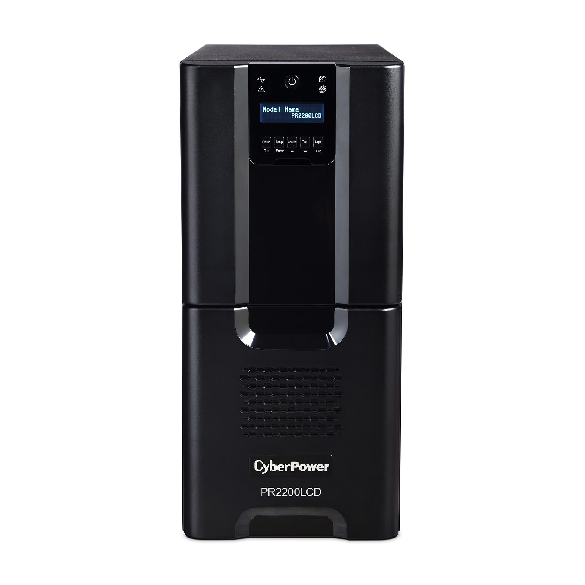 CyberPower PR2200LCD 2200VA Line Interactive UPS (Mini-Tower) — Front view