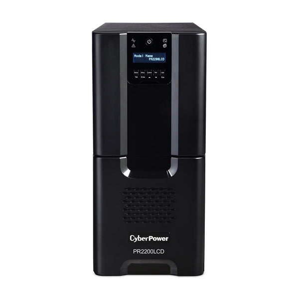 CyberPower PR2200LCD 2200VA Line Interactive UPS (Mini-Tower) — Front view