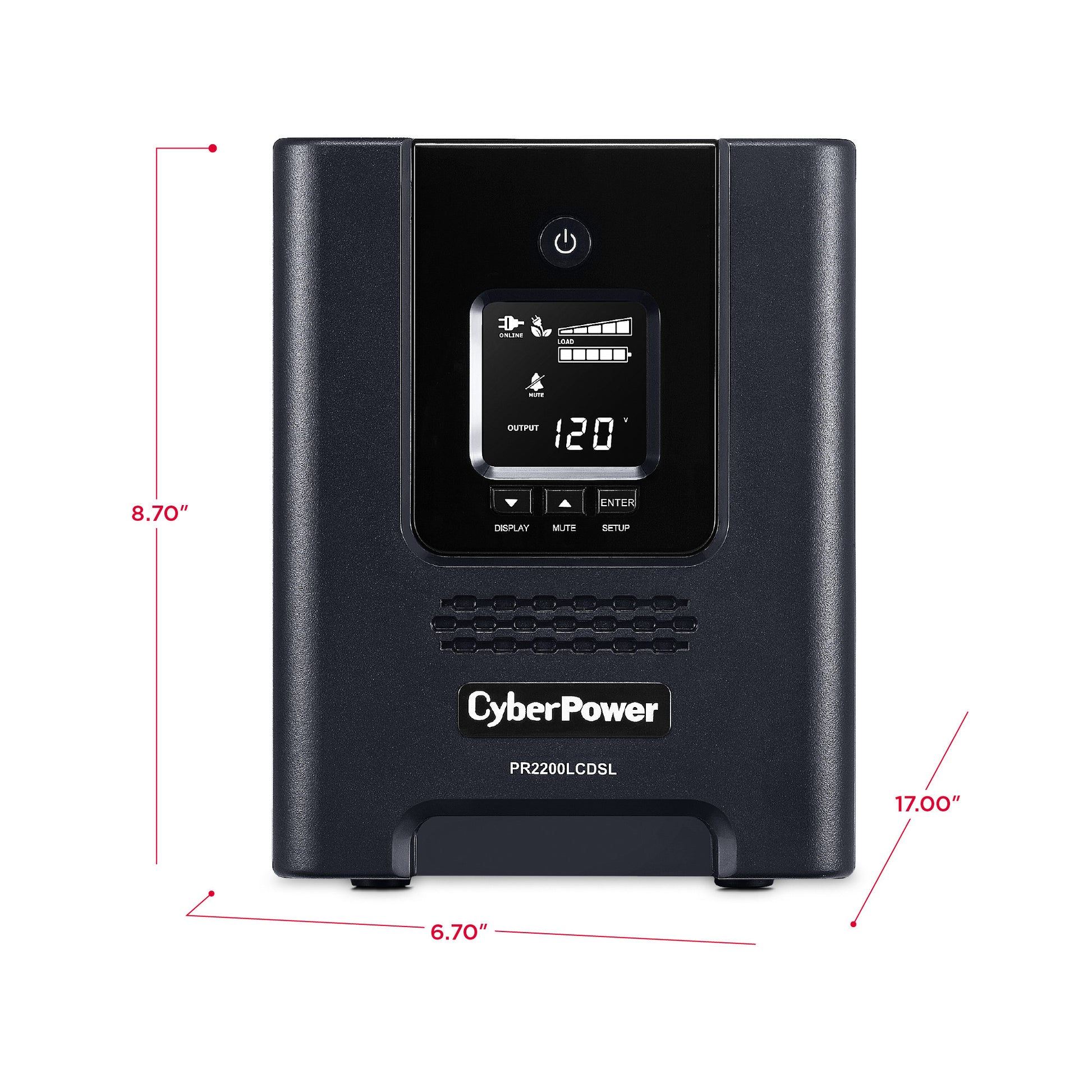 CyberPower PR2200LCDSL 2070VA / 1980W Line Interactive UPS (Mini-Tower) — Feature detail