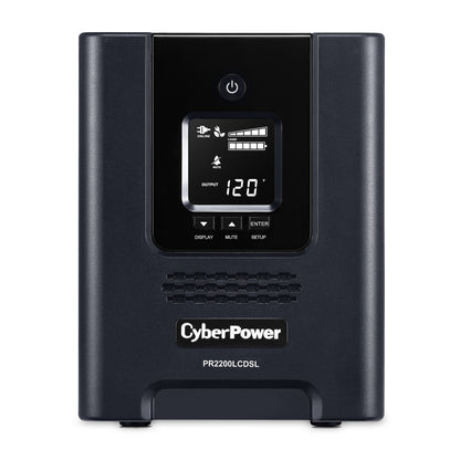 CyberPower PR2200LCDSL 2070VA / 1980W Line Interactive UPS (Mini-Tower) — Front view