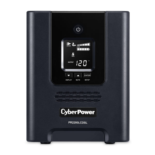CyberPower PR2200LCDSL 2070VA / 1980W Line Interactive UPS (Mini-Tower) — Front view