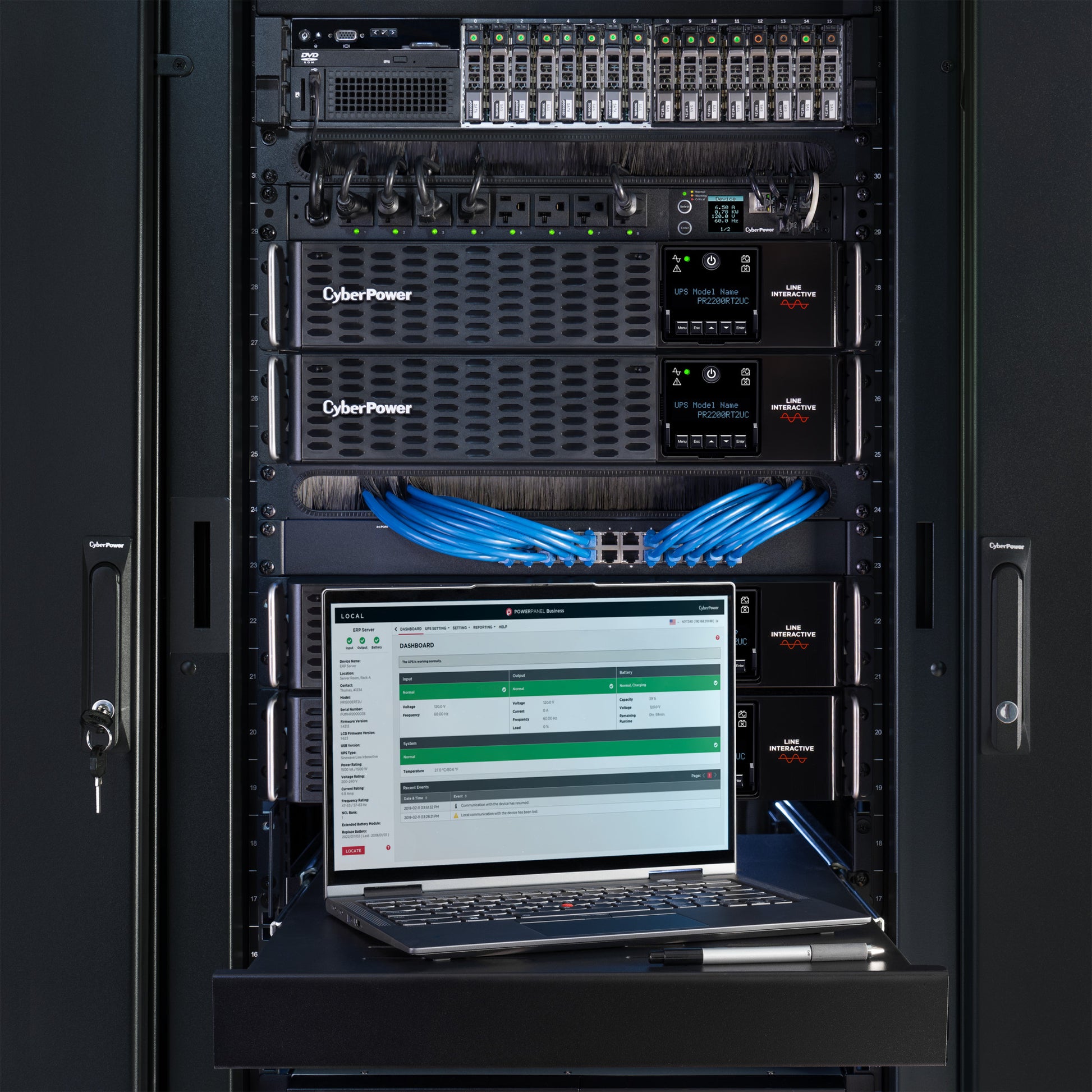 CyberPower PR2200RT2UC 2200VA / 2200W Line Interactive UPS (Rackmount (2U)) — Feature detail