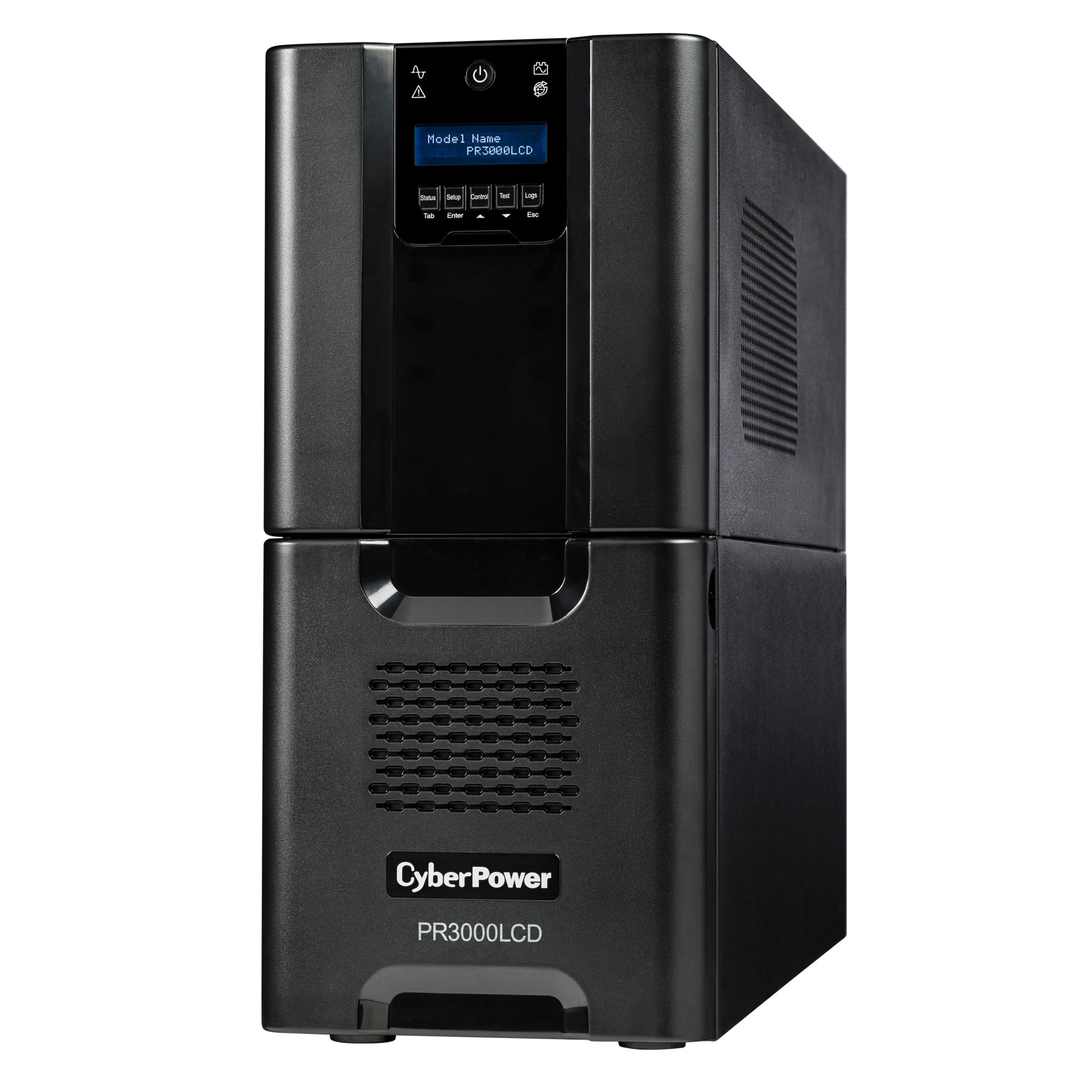 CyberPower PR3000LCD 3000VA Line Interactive UPS (Mini-Tower) — Left angle