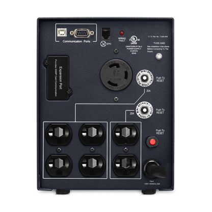 CyberPower PR3000LCDSL 3000VA Line Interactive UPS — Rear view