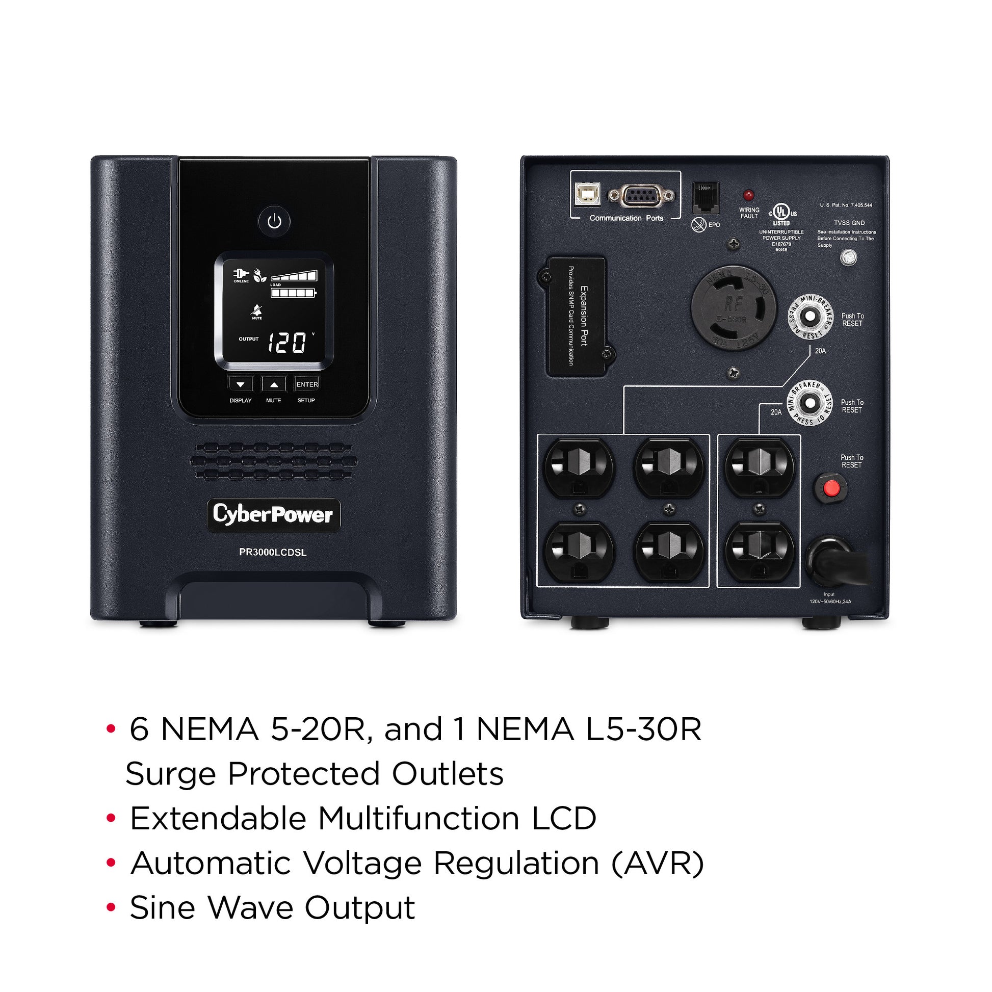 CyberPower PR3000LCDSL 3000VA Line Interactive UPS — Feature detail