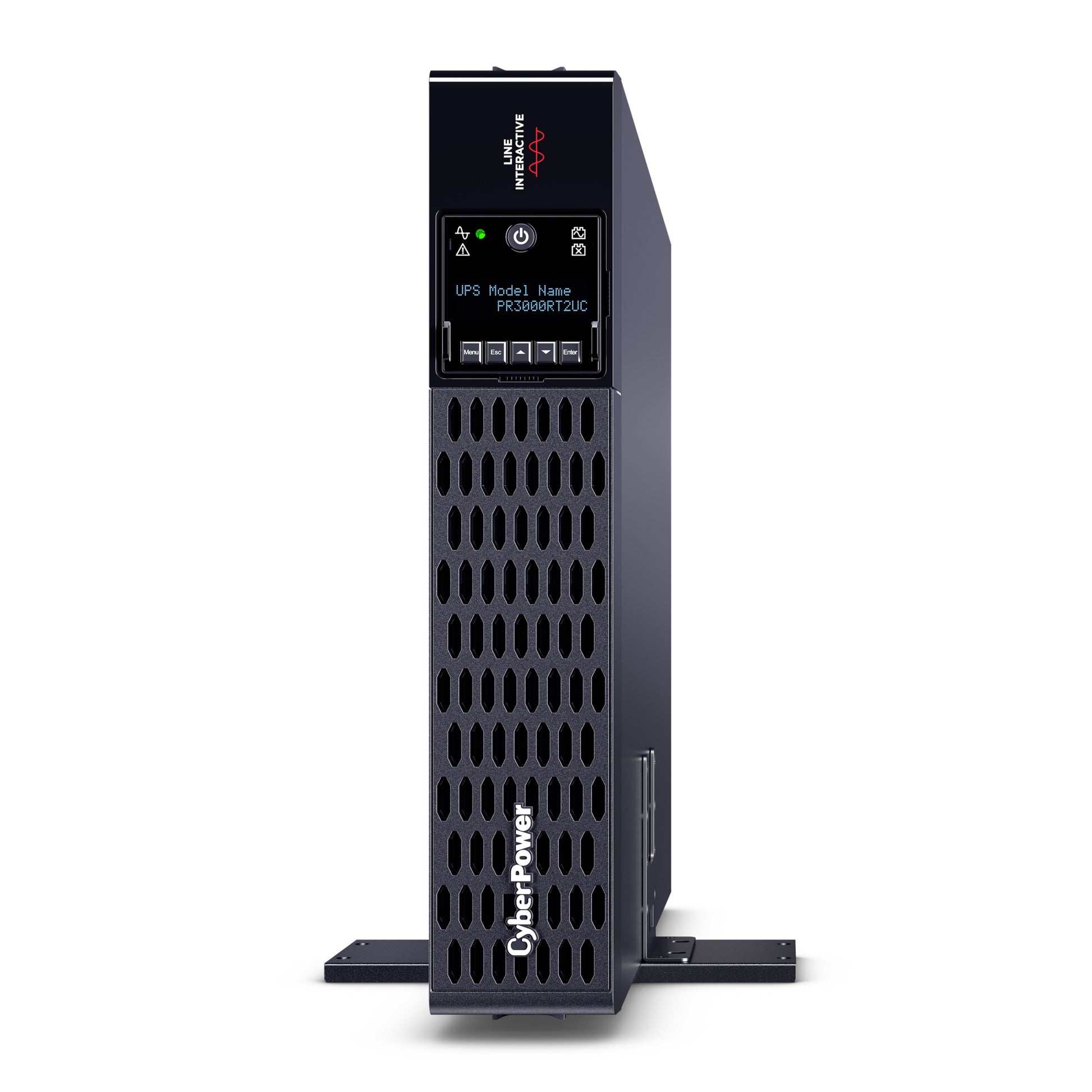 CyberPower PR3000RT2UC 3000VA / 3000W Line Interactive UPS (Rackmount (2U)) — Left angle