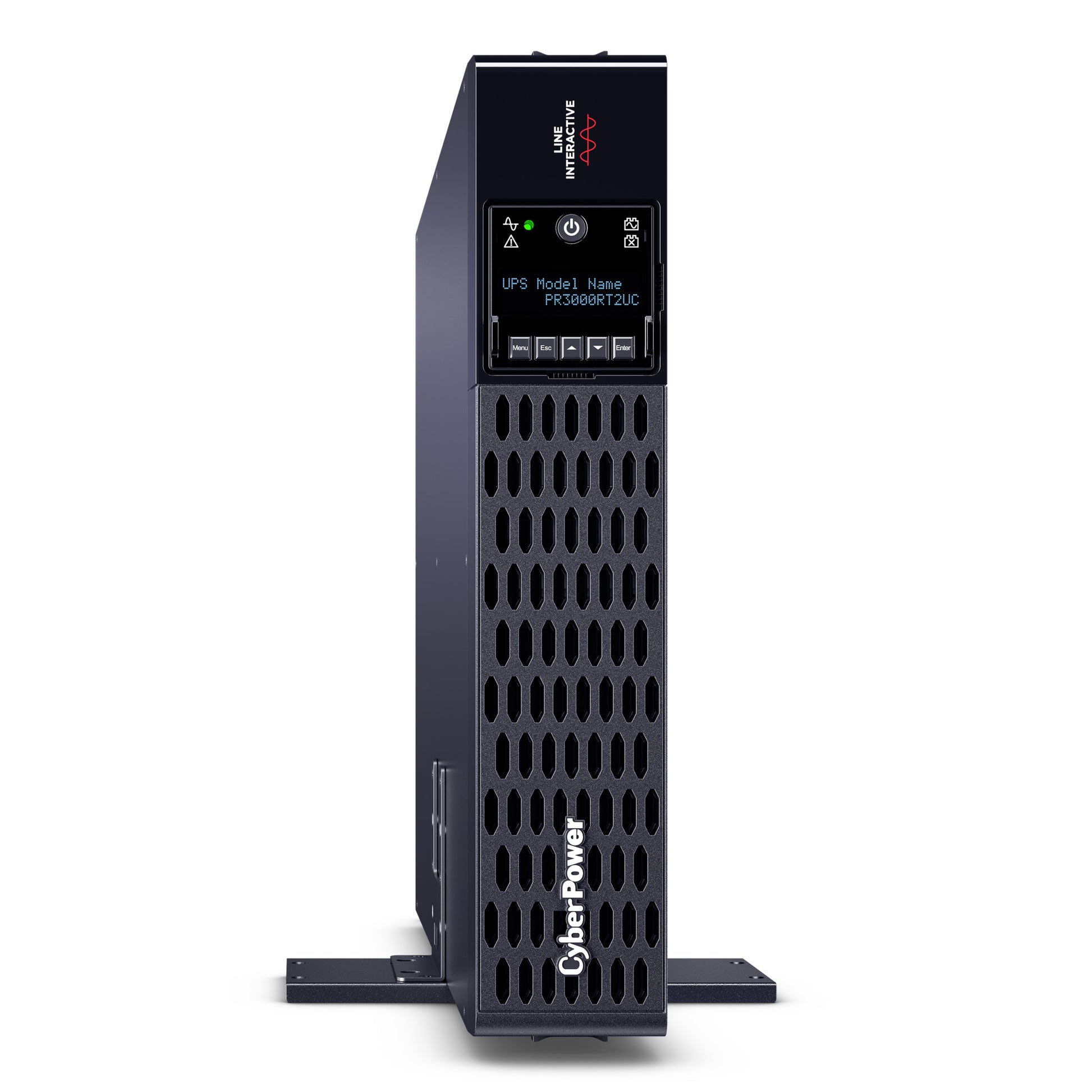 CyberPower PR3000RT2UC 3000VA / 3000W Line Interactive UPS (Rackmount (2U)) — Right angle