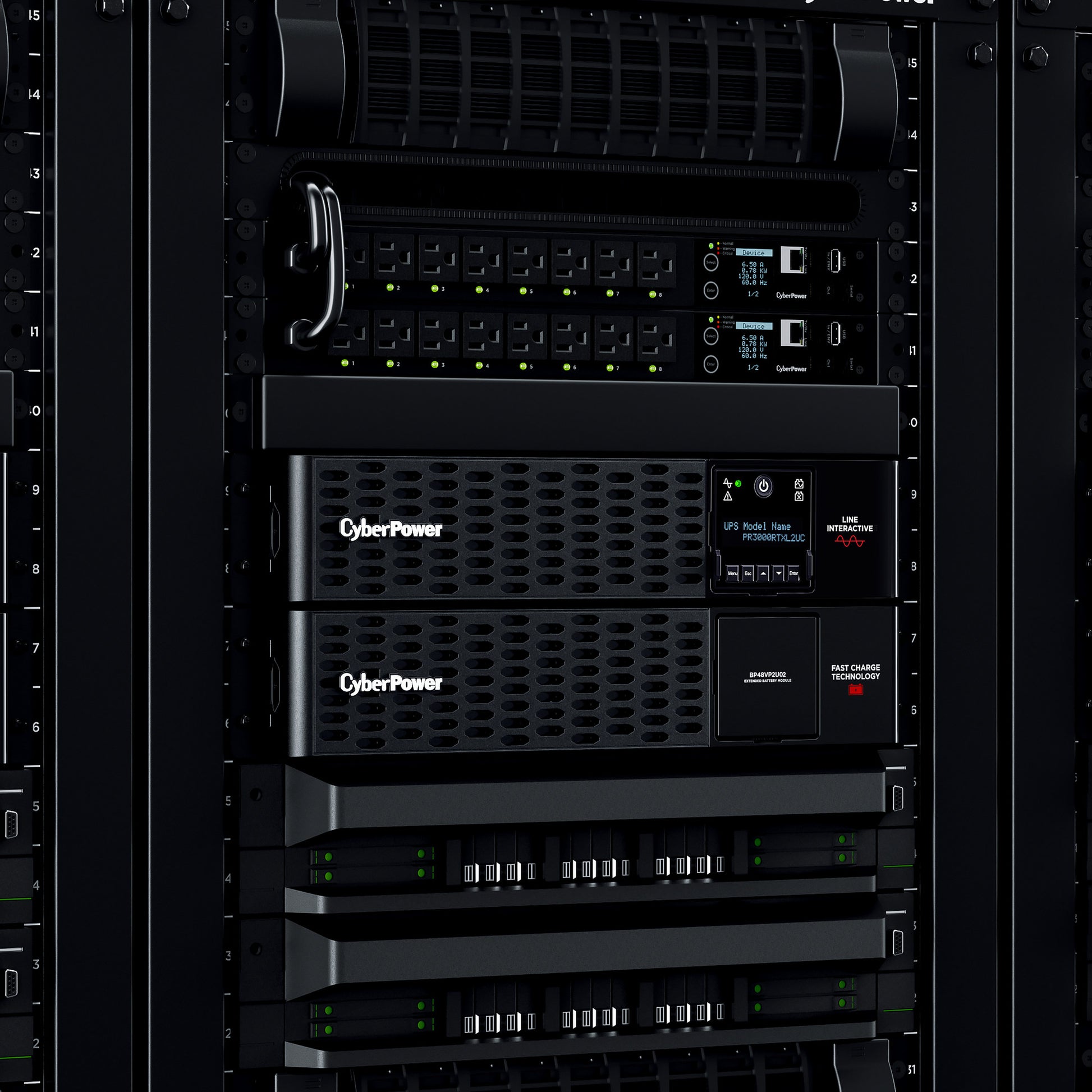 CyberPower PR3000RTXL2UC 3000VA / 3000W Line Interactive UPS (Rackmount (2U)) — Feature detail