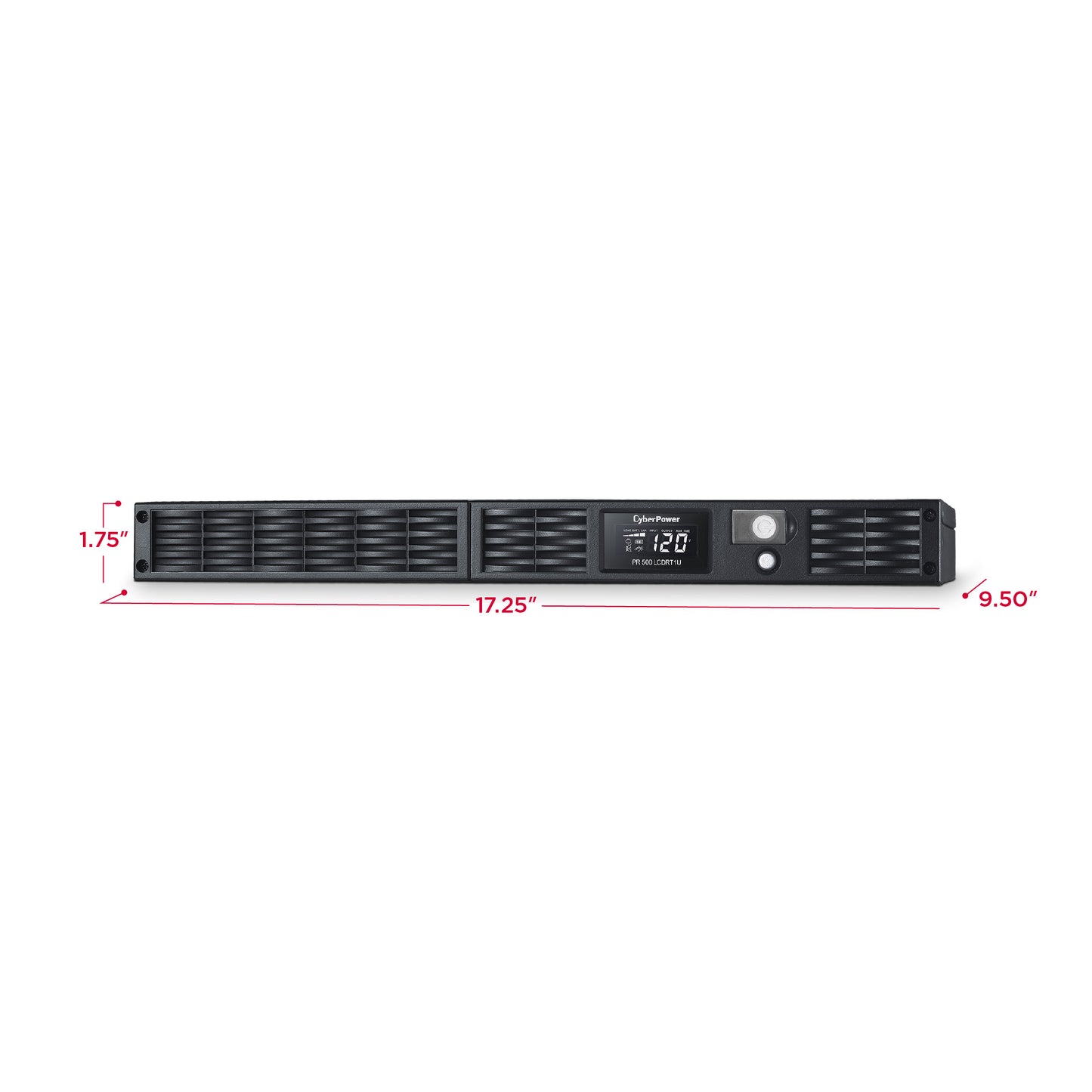 CyberPower PR500LCDRT1U 500VA / 400W Line Interactive UPS (Rack/Tower) — Rear view