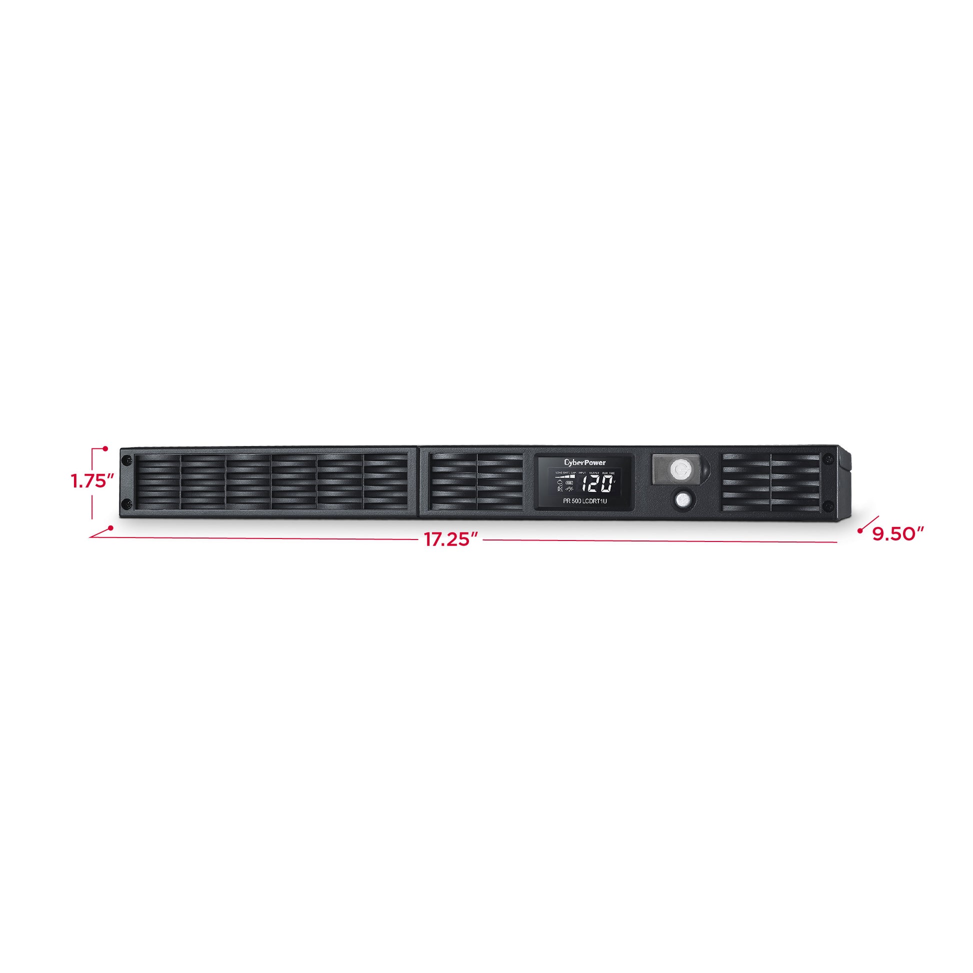 CyberPower PR500LCDRT1U 500VA / 400W Line Interactive UPS (Rack/Tower) — Rear view