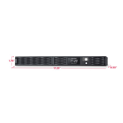 CyberPower PR500LCDRT1U 500VA / 400W Line Interactive UPS (Rack/Tower) — Rear view