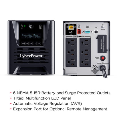 CyberPower PR750LCD3C 750VA / 750W Line Interactive UPS (Mini-Tower) — Feature detail