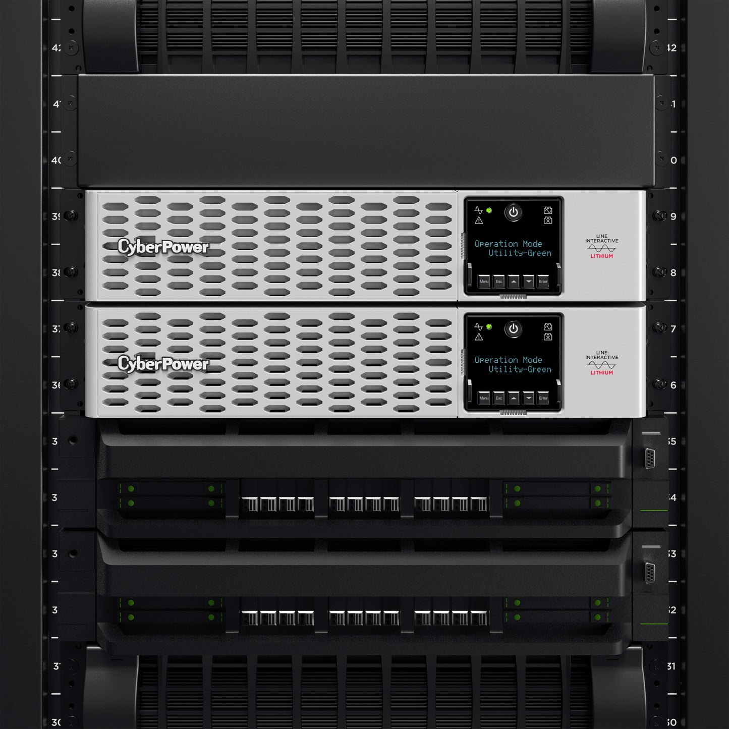 CyberPower PRL1500RT2UC 1500VA / 1500W Line Interactive UPS (Rack/Tower) — Rear view