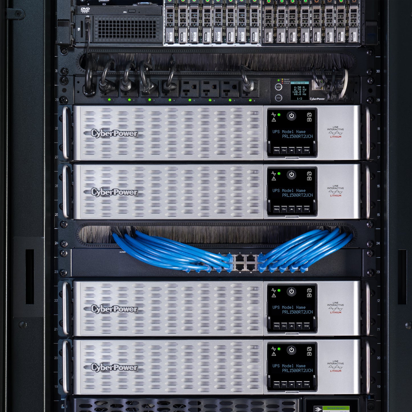 CyberPower PRL1500RT2UC 1500VA / 1500W Line Interactive UPS (Rack/Tower) — In use