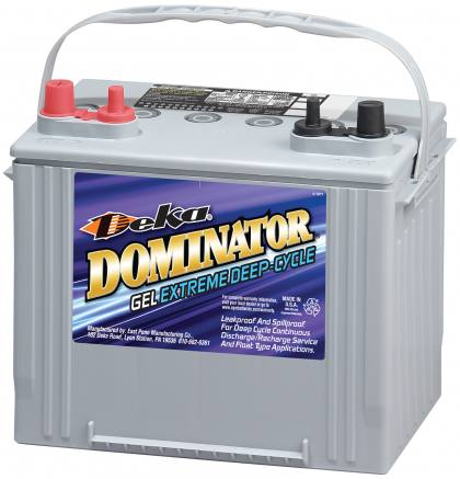 Batterie solaire à décharge profonde 12 V 73,6 Ah, gel, Deka Solar 8G24M